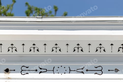 Preview: Detailed Carving In Wood Cornice Of Old Historical Building