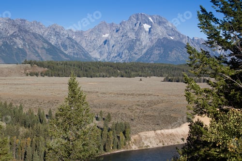 Preview: Mountains With A River In The Foreground