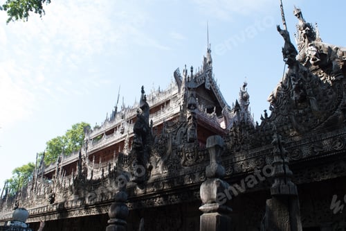 Preview: Mandalay, Myanmar - Side View Of Shwenandaw Monastery