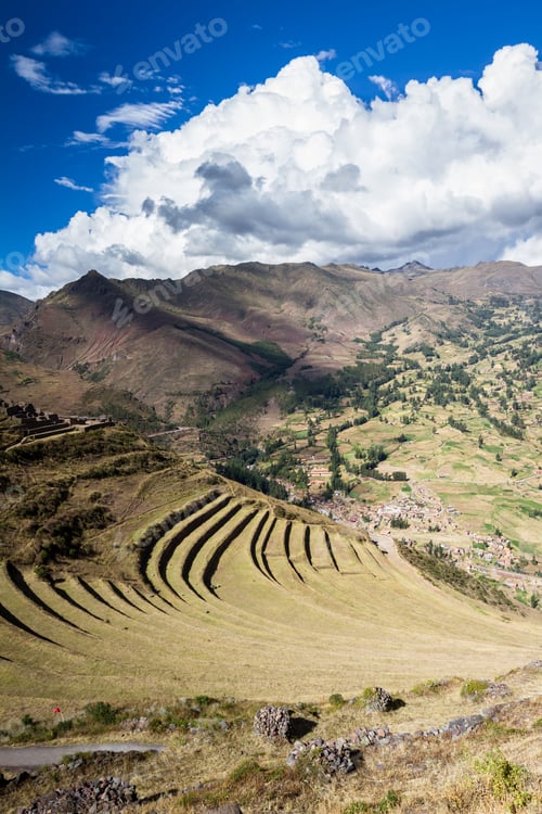 Preview: Ingenious Use Of Space By Creating Terraces Down A Steep Mountain And Using Them As Farming Terraces