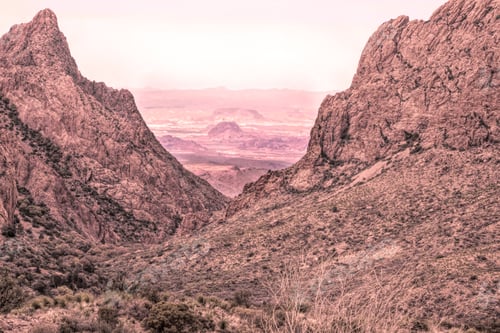 Vista previa: Mountain View In Sepia Tone