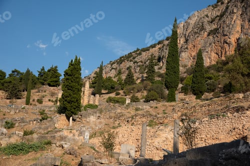 Preview: Views At The Archaeologycal Site Of Ancient Delphi, Peloponnese, Greece