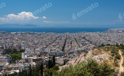 Preview: City Of Athens To Piraeus Port Taken From The Summit Of Filopappou Hill