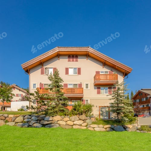 Preview: A Perfect Neighborhood. Houses In Suburb At Spring In The North America