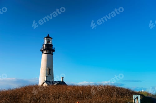 Preview: Oregon Coast Lighthouse - Beautiful Day At Historic Yaquina Head Lighthouse In Oregon 1.