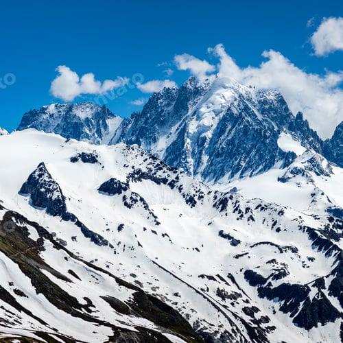 Preview: A View Of The Mont Blanc Massif Shot From The Col Des Posettes Near Chamonix In The French Alps