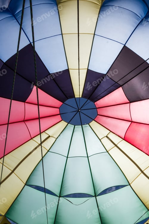 Preview: Background Of A Parachute With A Variety Of Colors As An Adventure Concept