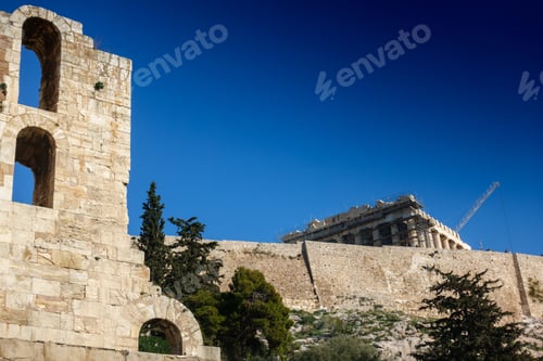 Preview: Ancient Ruins And Restoration Of Parthenon Of Acropolis, Athens, Greece