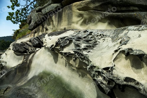 Preview: Rock Formation Series - Beautiful Sandstone Rock Formation Detail View Near Bell House Park