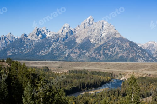 Preview: Mountains With A River In The Foreground