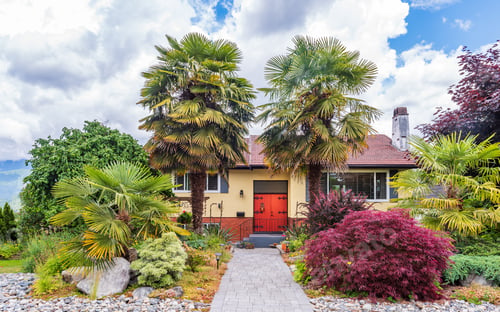 Preview: A Perfect Neighborhood. Houses In Suburb At Summer In The North America. Fragment Of A Luxury House
