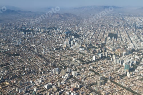 Preview: Lima Peru - May 11 : Aerial View Of The City Of Lima With The Mountains In The Background. May 11