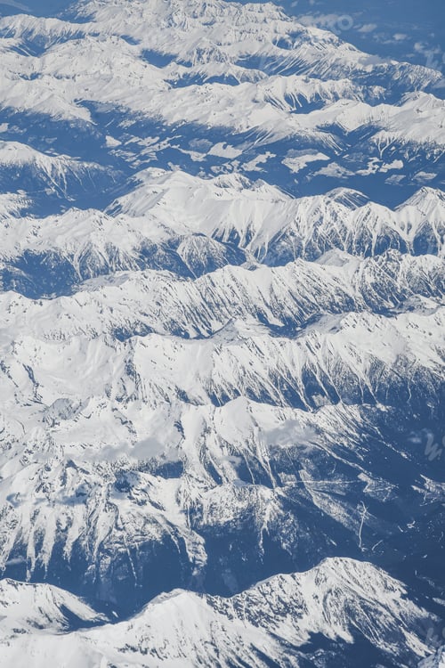 Preview: View Over The Canadian Rockies From A Plane'S Window.