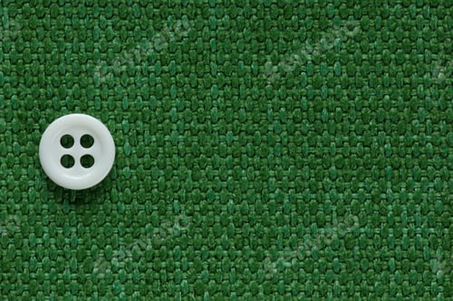 Preview: Clothes Sewing Button On A Green Fabric Swatch Background