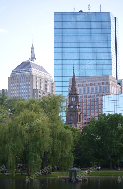 Preview: A Look At Boston Garden With A Weeping Willow Tree.
