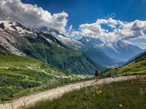 Preview: View Of The Vallorcine And Chamonix Area Of The French Alps From A High Vantage Point On A Clear