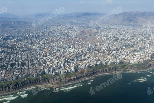 Preview: Lima Peru - May 11 : Aerial View Of The City Of Lima With The Mountains In The Background. May 11