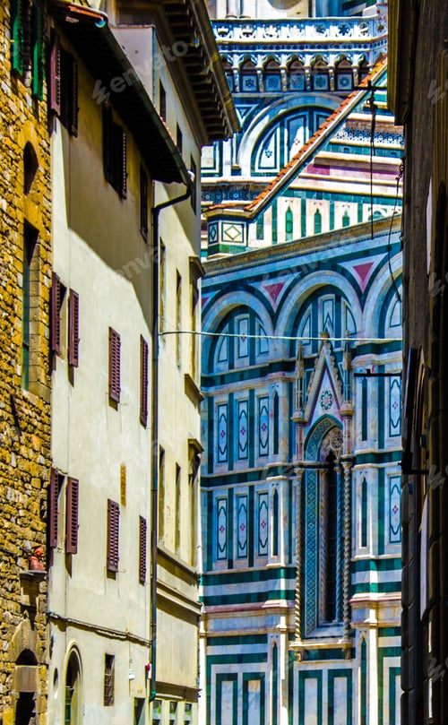 Preview: An Abstract View Of Different Architectural Styles On A Florence Street