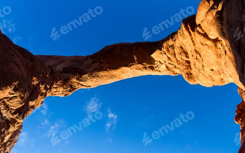 Preview: Looking Up Perspective Of Turret Arch With Blue Sky In The Background
