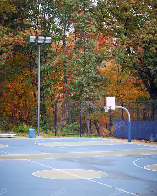 Preview: Basketball Hoop Vertical Composition Outdoors In Park