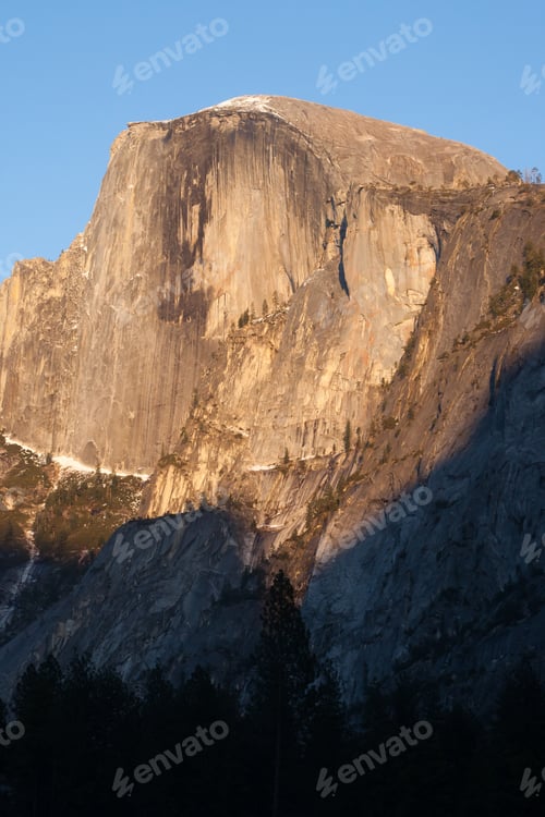 Preview: Half Dome In The Evening With Sunlight And Shadow