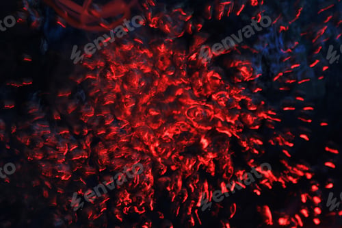Preview: Rising Air Bubbles Of Color - Colorful Backgrounds - Red Water Burst