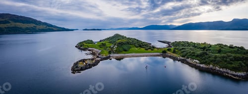 Preview: Aerial View Of The Sound Of Shuna On The West Coast Of Argyll In The Highlands Of Scotland During
