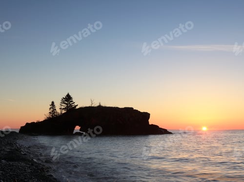 Preview: Hollow Rock At Sunrise On The Lake Superior North Shore In Minnesota