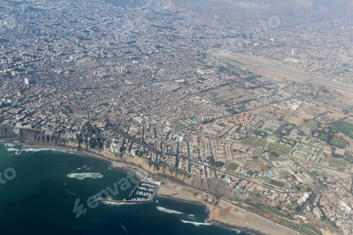 Preview: Lima Peru - May 11 : Aerial View Of The City Of Lima With The Districts Of Miraflores And Barranco