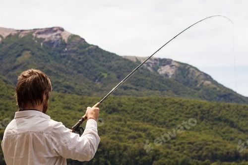Preview: Fisher Man Fly Fishing In Patagonia.