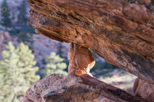 Preview: Balancing, Rock With An Eroded Layer Of Sandstone And A Small Rock Supporting The Top Layer