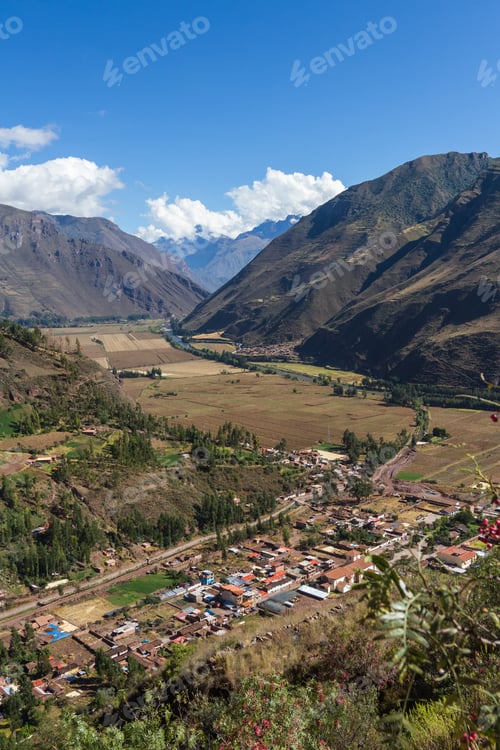 Preview: View Of The Sacred Valley Of The Incas And The River Urubamba From A Roadside Viewpoint In The