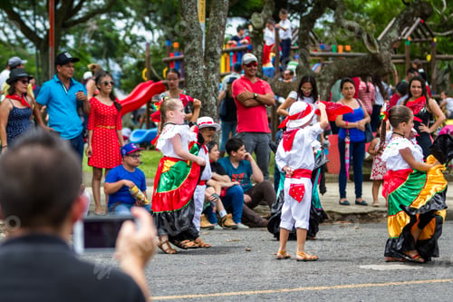 Preview: Tilaran, Costa Rica - September 15 : Young Children Celebrating Independence Day In Costa Rica With