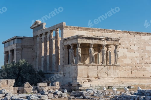 Preview: The Porch Of The Caryatids In The Erechtheion An Ancient Greek Temple, Acropolis Of Athens, Greece