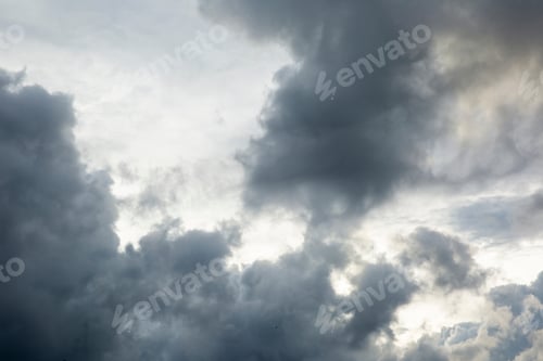 Preview: Image Of Clouds In Tropical Weather In Peruvian Jungle. Amazon Rain Forest Weather. Overcast Sky