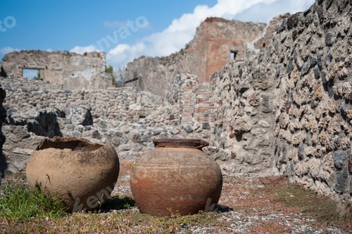 Preview: Ruins Of Ancient City Of Pompeii, Destroyed By Catastrophic Volcano Eruption. Italy