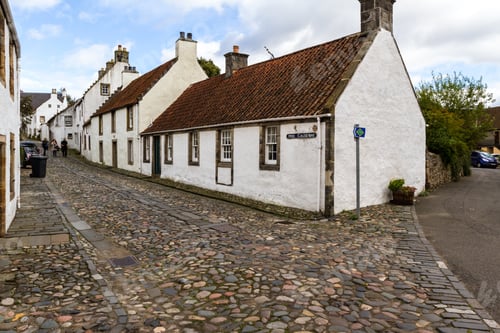 Preview: Culross, Scotland - September 16 2019: Charming Village Of Culross With Scenic Street Views And