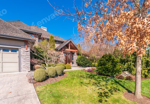 Preview: Fragment Of A House With Nice Outdoor Landscape In Vancouver, Canada.
