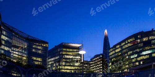 Preview: London - September 05 2019: Development On The South Bank Of The Thames Known As More London. Photo