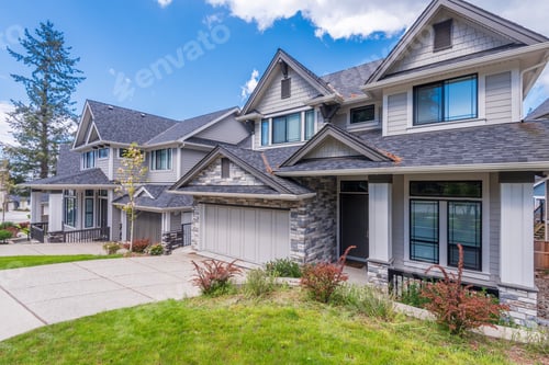 Preview: Beautiful Exterior Of Newly Built Luxury Home.