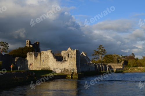 Preview: Ruins Of Desmond Castle Along Maigue River In County Limerick.