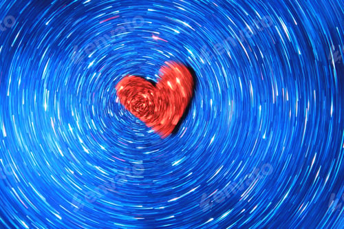Preview: Blue Background Of Abstract Art And Texture - Revolving Light Of Color
