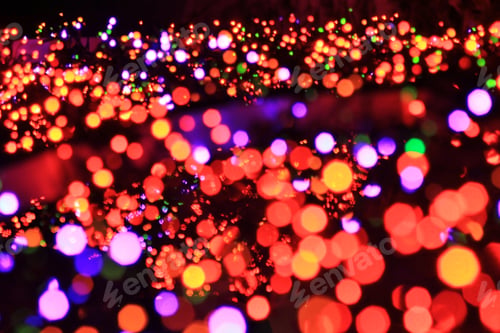Preview: Christmas Season Night Lights - Abstract Art And Background Beauty Of Wonder - Lights Of Red, Blue