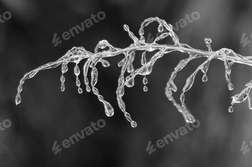Preview: Winter Background - Ice In Colorful Nature - Iconic Freeze In Monochrome
