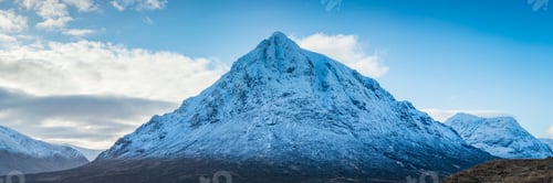 Preview: Landscape View Of Scotland And Buchaille Etive Mor At The Entrance To Glen Coe In Winter With Snow