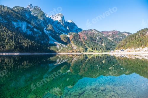 Preview: Beautiful Day View Of Vorderer Gosausee Lake - Gosau, Austria