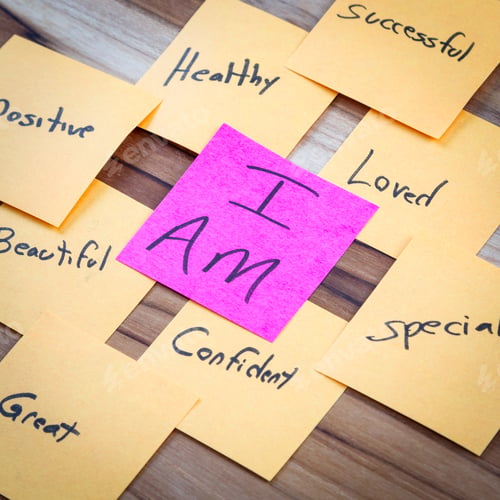 Preview: Very Powerful Self Help Concept Using Positive Messages And A I Am Floating Above All The Positive