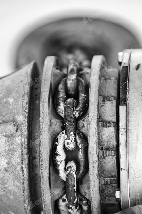 Preview: Rusted Chains At A Boatyard.
