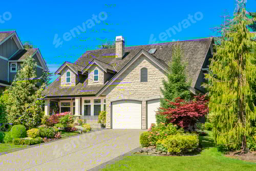 Preview: Luxury House In Vancouver, Canada Against Blue Sky