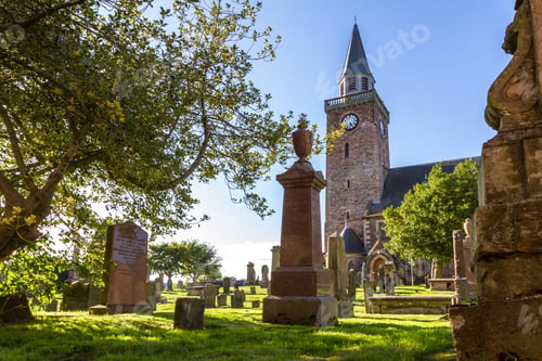 Preview: Scotland - September 07 2019: Grave Stones In The Old High Church In Inverness, Uk September 07
